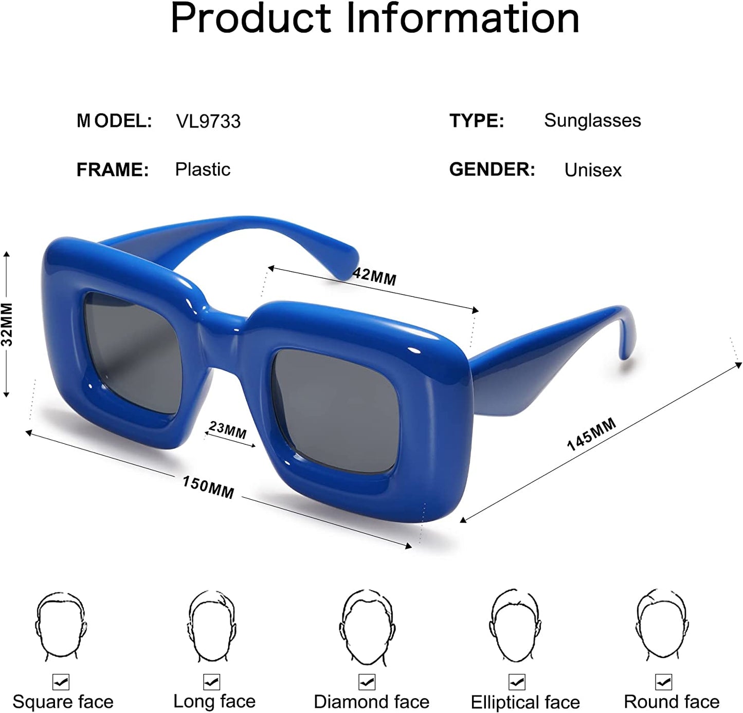PARIS RETRO UNISEX SUNGLASSES