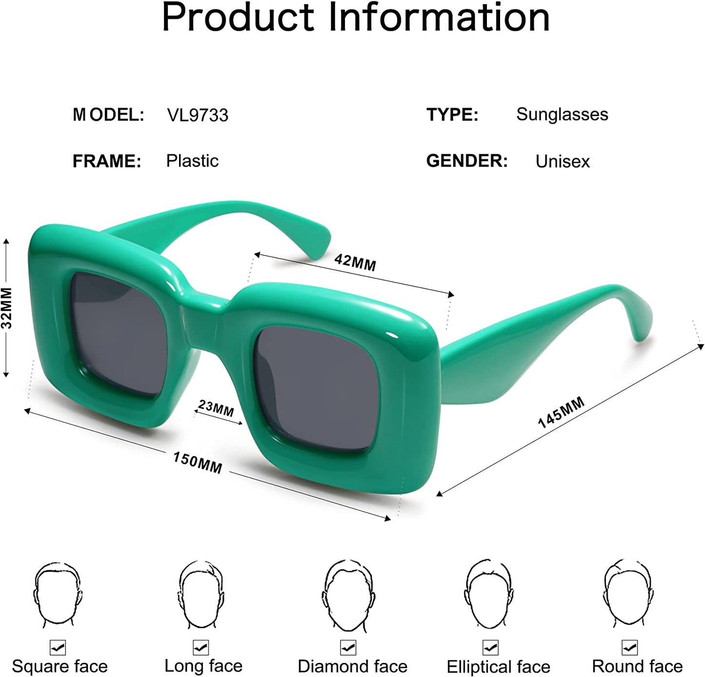 PARIS RETRO UNISEX SUNGLASSES